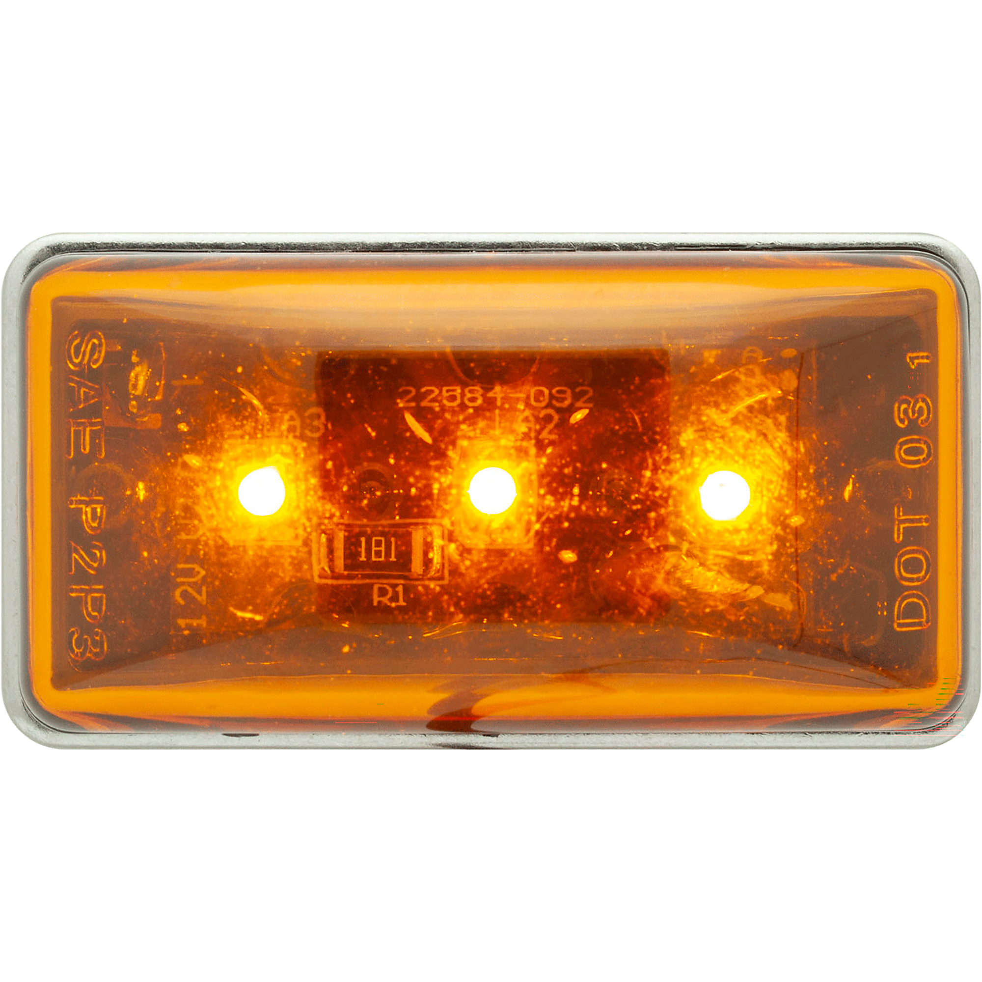 3-LED YLW MINI STUD MOUNT MARKER/CLEARANCE LIGHT